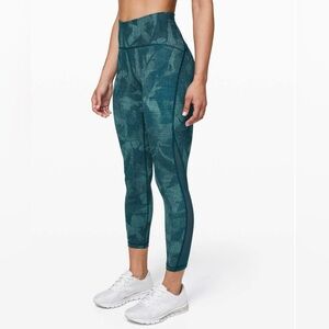 Women's Teal Patterned Leggings